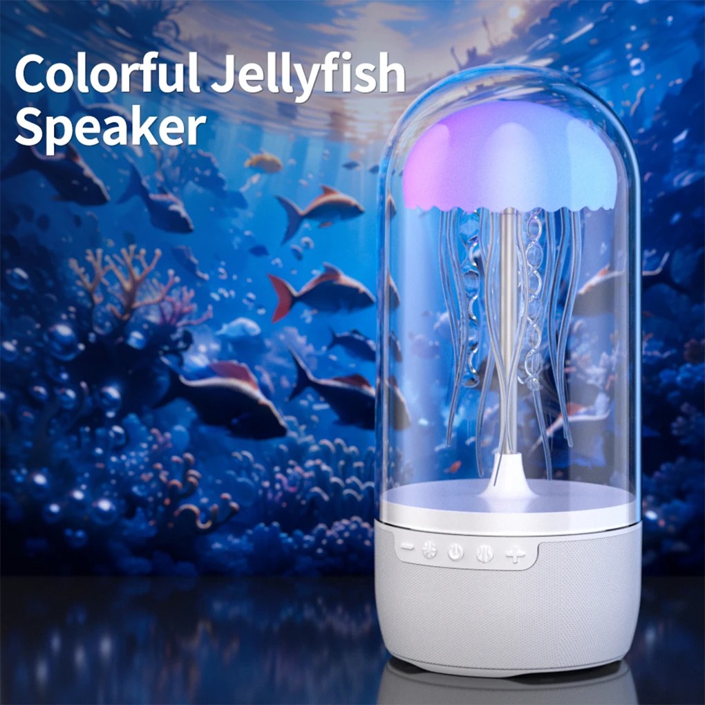 Creative Jellyfish Lamp HiFi Stunning Sound 360° Surround Lampshade Can Be Switched Freely Speaker
