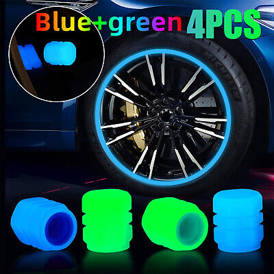 Luminous Valve Cap Plastic Dust-proof Tires Wheel Hub Valve Glowing Tyre Stem Covers Applicable Car Motorcycle Bike
